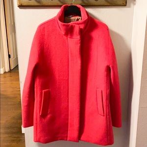 JCrew Bright Coral Coat